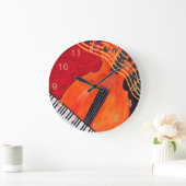 音楽テーマ ラージ壁時計 (ホーム)