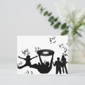 音楽ディスコの人々ダンス ポストカード (スタンド正面)