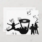 音楽ディスコの人々ダンス ポストカード (正面/裏面)