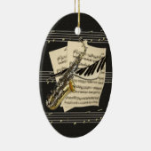 音楽デザインのパーソナライズなオーナメント セラミックオーナメント (右)