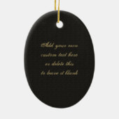 音楽デザインのパーソナライズなオーナメント セラミックオーナメント (裏面)