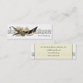 音楽デザインの小型プロフィールカード スキニー名刺 (正面/裏面)