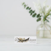 音楽デザインの小型プロフィールカード スキニー名刺 (スタンド正面)