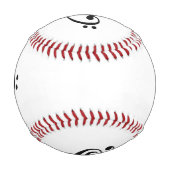 音楽デザインハート 野球ボール (正面)