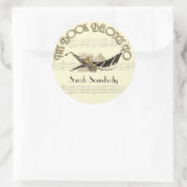 音楽デザイン蔵書票シール ラウンドシール (バッグ)