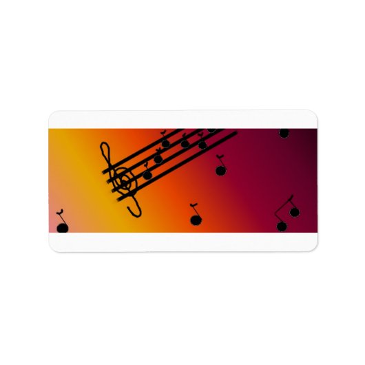 音楽デザイン ラベル (正面)