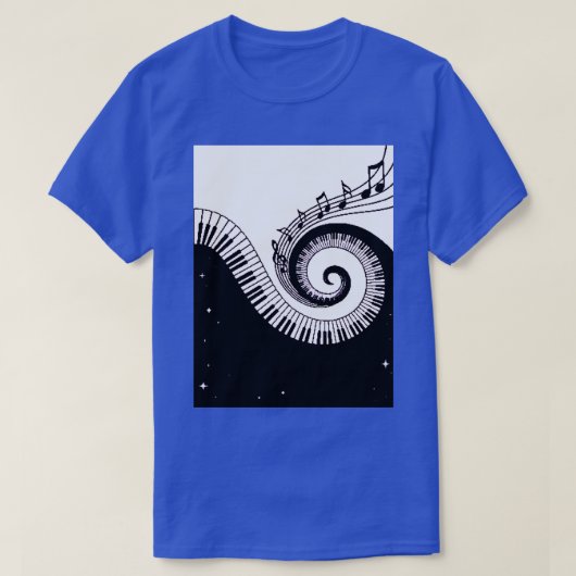 音楽デザイン Tシャツ (デザイン正面)