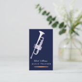 音楽トランペットの楽器の低音の楽団の楽士 名刺 (スタンド正面)