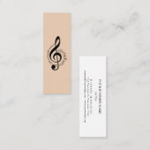 音楽トレブルクレフ、 音符記号クロムミパーソナライズされたニ スキニー名刺 (正面/裏面)