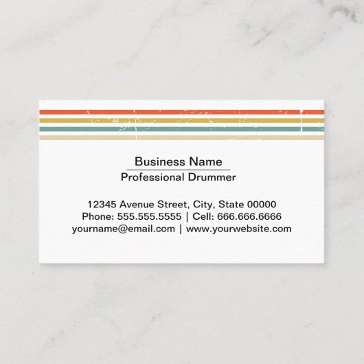 音楽ドラマー 名刺 (裏面)