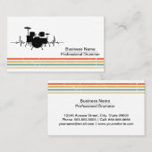 音楽ドラマー 名刺 (正面/裏面)