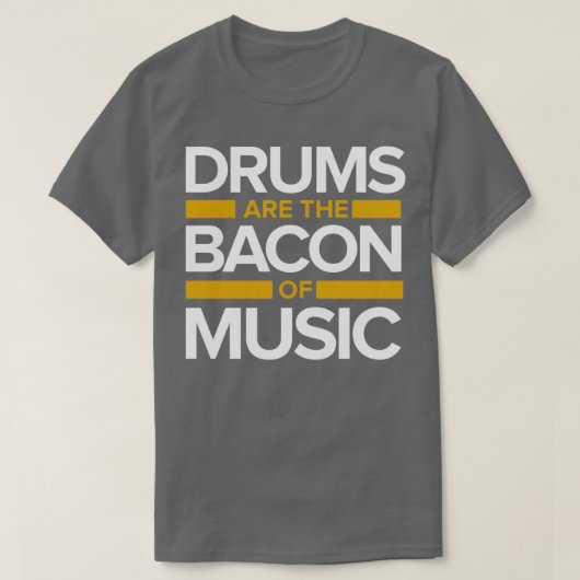 音楽ドラムベーコン1 Tシャツ (デザイン正面)