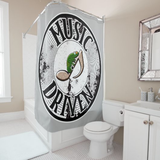 音楽ドリブン シャワーカーテン (インサイチュ)