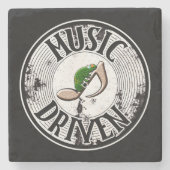音楽ドリブン ストーンコースター (正面)