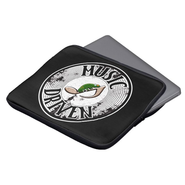 音楽ドリブン ラップトップスリーブ (正面上部)