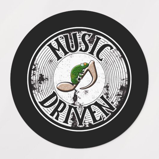 音楽ドリブン ラベル (デザイン1)