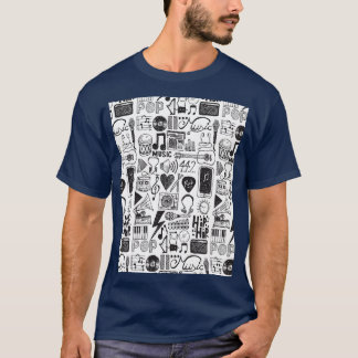 音楽ドードルグラフィック1 Tシャツ