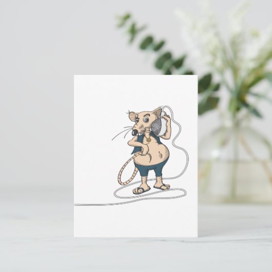 音楽ネズミ ポストカード (スタンド正面)