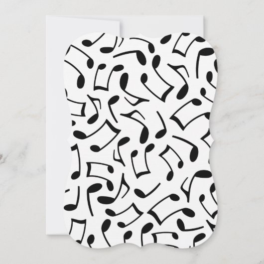 音楽ノエレガントートをテーマにした誕生日パーティー招待状 招待状 (裏面)