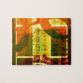 音楽ノートおよびギター ジグソーパズル (横)