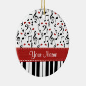 音楽ノートおよびピアノオーナメント セラミックオーナメント (右)