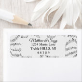 音楽ノートお洒落ミュージシャン ラベル (インサイチュ)