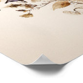 音楽ノートかわいらし花カラフル抽象芸術 ポスター (角)