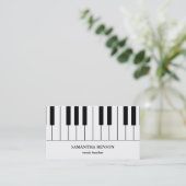 音楽ノートが付いているピアノミュージシャンの名刺 名刺 (スタンド正面)