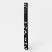 音楽ノートとクレフ、 音符記号 – 白（黒） Case-Mate iPhoneケース (裏面/左)