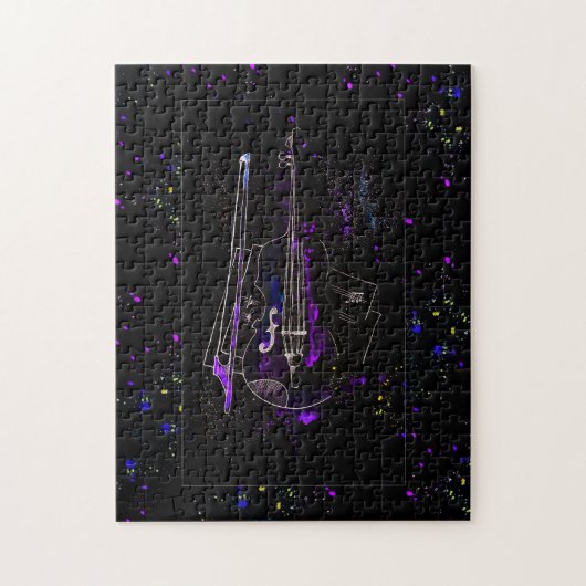 音楽ノートとダブルベース ジグソーパズル (縦)