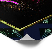 音楽ノートとダブルベース ポスター (角)