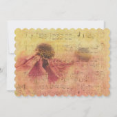 音楽ノートとデイジーありがとう サンキューカード (裏面)