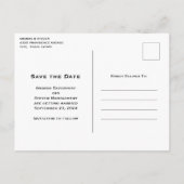 音楽ノートとバラヴィンテージ日付の保存 インビテーションポストカード (裏面)