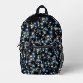 音楽ノートとパーティーライト プリントバックパック (正面)