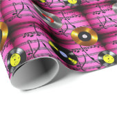 音楽ノートとレコード ラッピングペーパー (ロールコーナー)