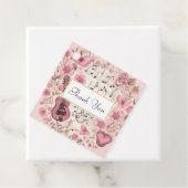 音楽ノートと花レトロスタイルありがとう フェイバータグ (インサイチュ)