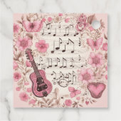 音楽ノートと花レトロスタイルありがとう フェイバータグ (裏面)