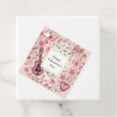 音楽ノートと花レトロスタイルバレンタイン フェイバータグ (インサイチュ)