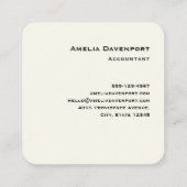 音楽ノートと花レトロスタイル スクエア名刺 (裏面)