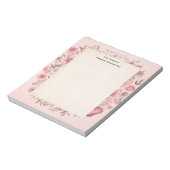 音楽ノートと花レトロスタイル ノートパッド (回転)