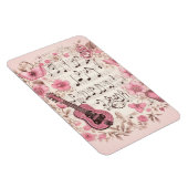 音楽ノートと花レトロスタイル マグネット (右側)