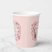 音楽ノートと花レトロスタイル 紙コップ (右)