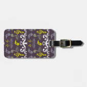 音楽ノートと鳥 ラゲッジタグ (正面横)