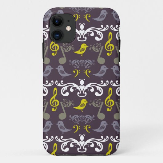 音楽ノートと鳥 Case-Mate iPhoneケース (裏面)