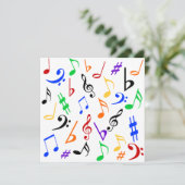 音楽ノートのカスタマイズ可能な招待状数々の- 招待状 (スタンド正面)