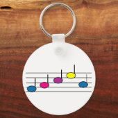 音楽ノートのキーチェーン キーホルダー (正面)