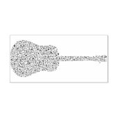 音楽ノートのギターアートスタンプ ラバースタンプ (インプリント)