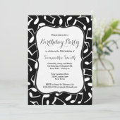 音楽ノートのテーマの誕生日パーティー招待状 招待状 (スタンド正面)