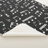 音楽ノートのパターン（白黒） シェルパブランケット (3/4)