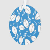 音楽ノートのフットボール オーナメント (正面)